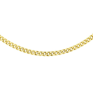 9K Yellow Gold 30 Diamond Cut Curb Chain /18’’
