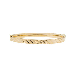 9K Yellow Gold Grooved Bangle