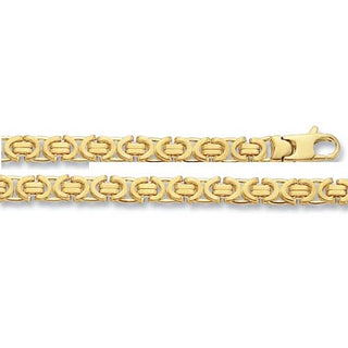 9K Yellow Gold Byzantine Bracelet